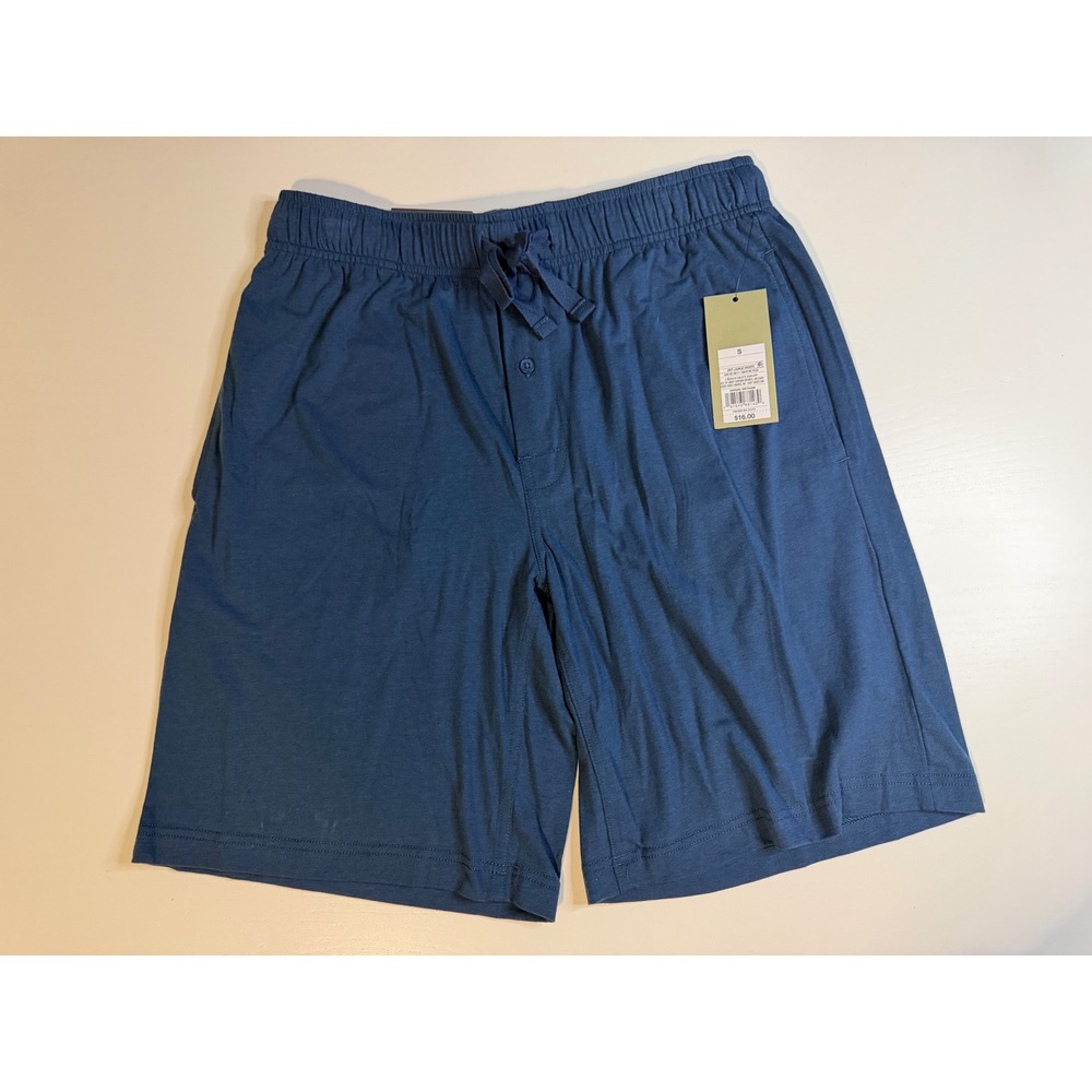 Goodfellow & Co Men Knit Lounge Shorts Navy Blue Sleep Bottom 9 Inseam Small NWT